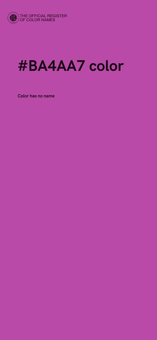 #BA4AA7 color image