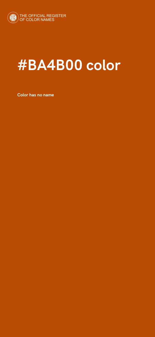 #BA4B00 color image