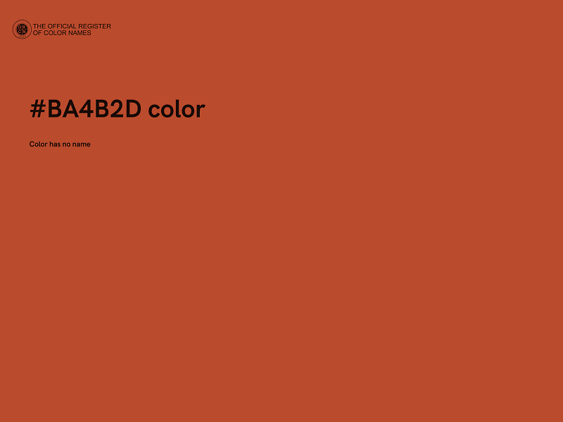 #BA4B2D color image