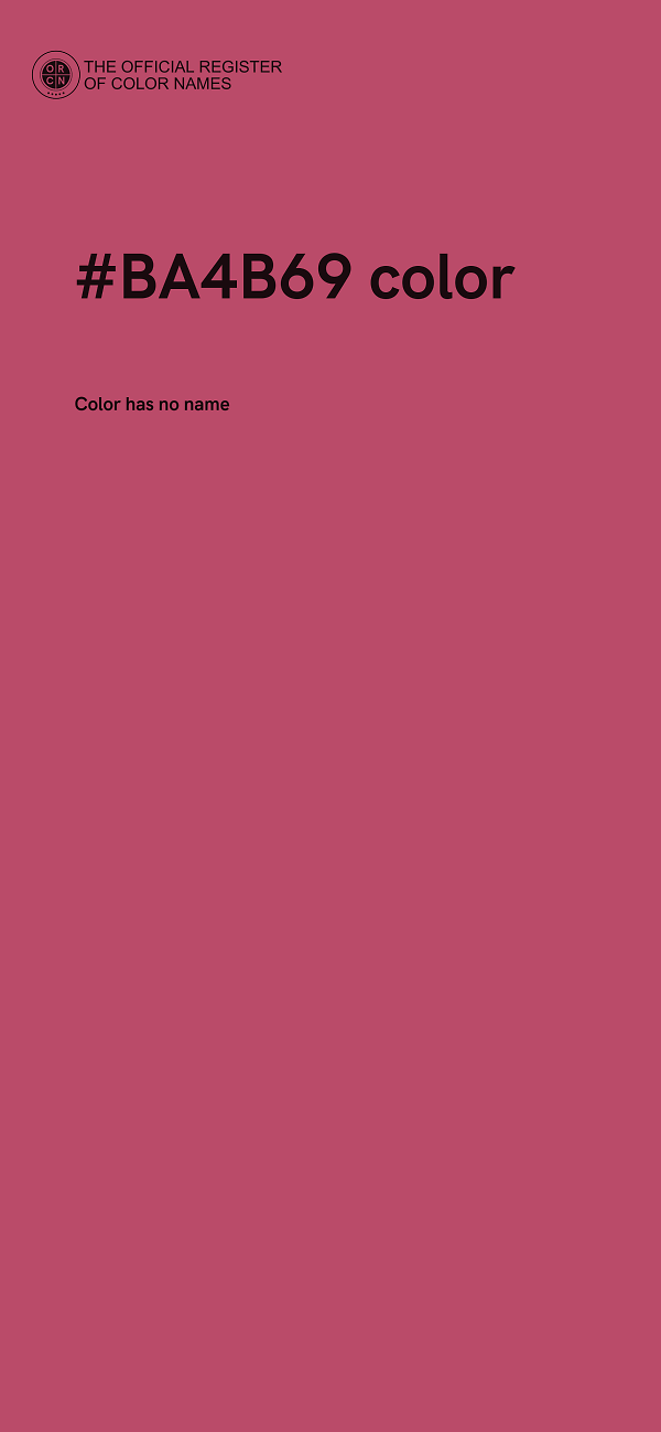 #BA4B69 color image