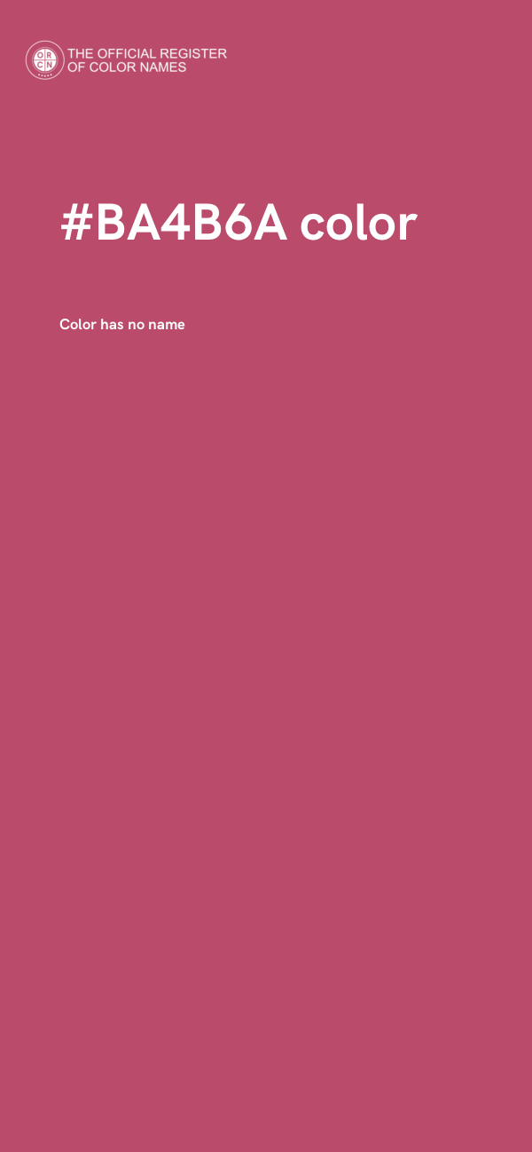 #BA4B6A color image