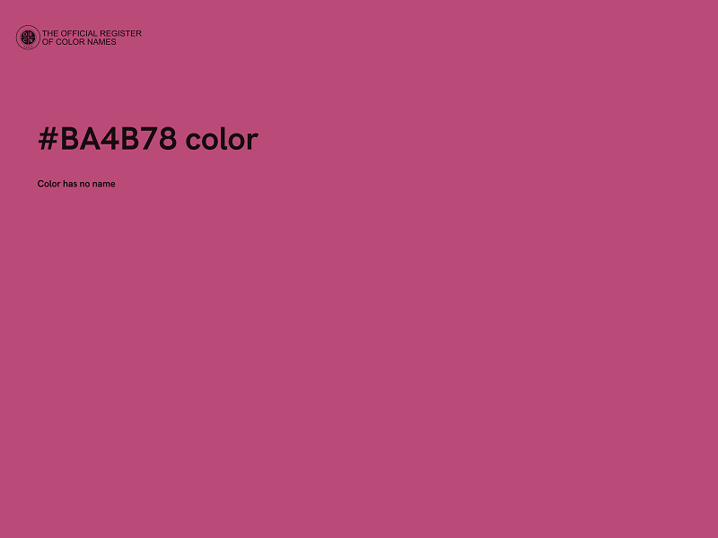 #BA4B78 color image