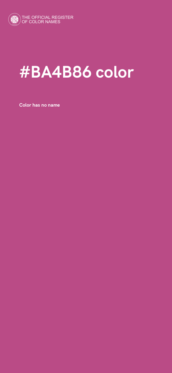 #BA4B86 color image