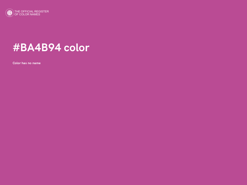 #BA4B94 color image