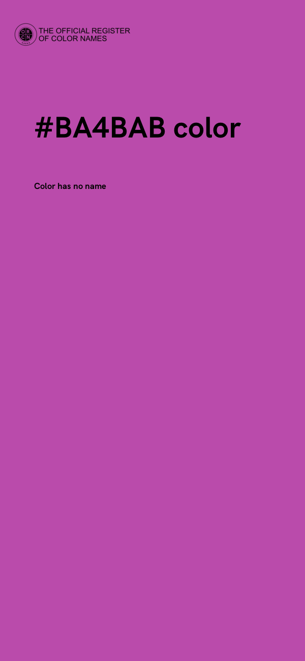#BA4BAB color image