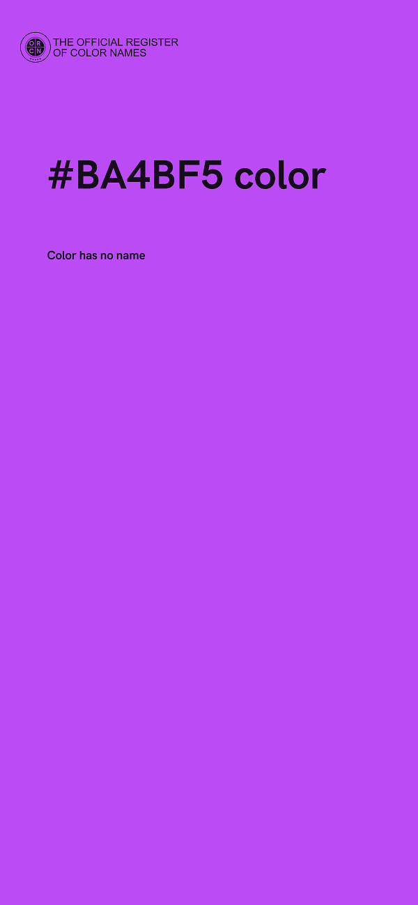 #BA4BF5 color image