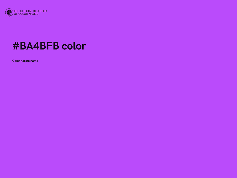 #BA4BFB color image