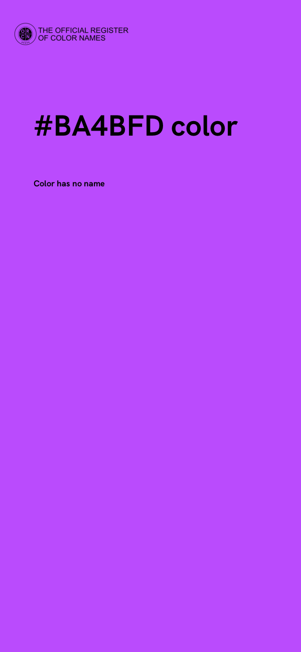 #BA4BFD color image