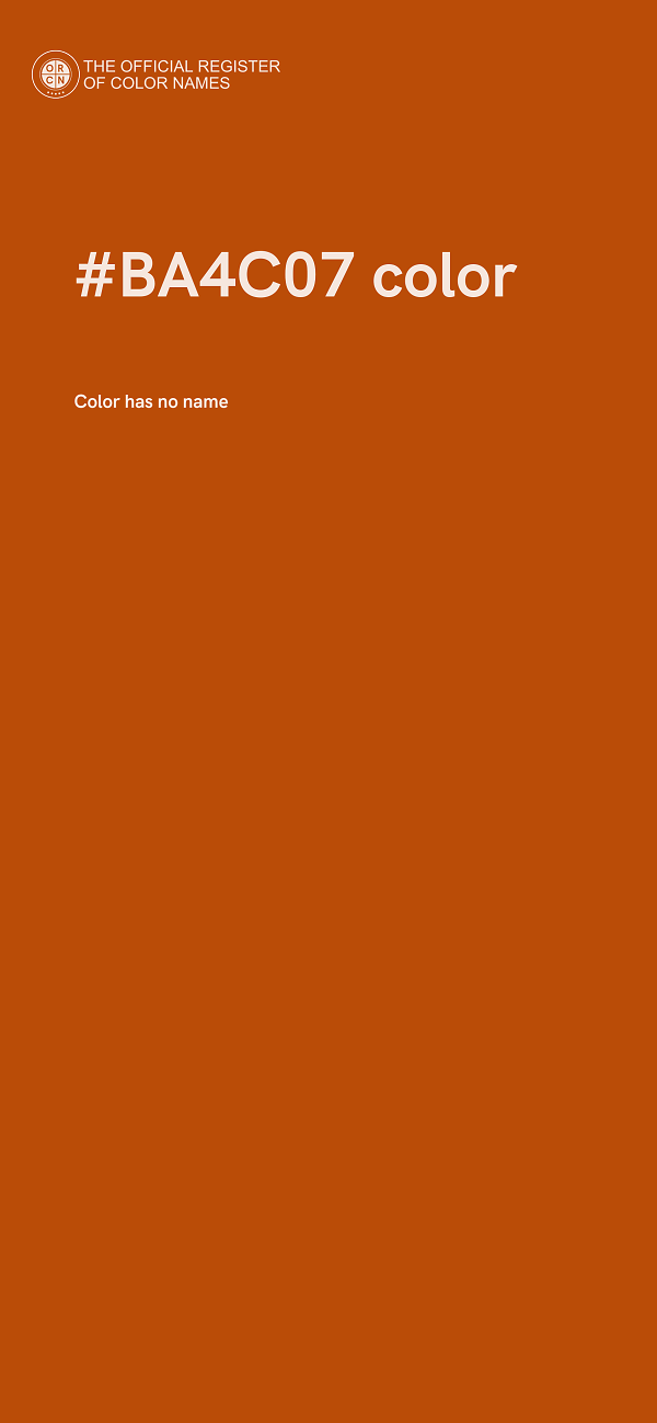 #BA4C07 color image