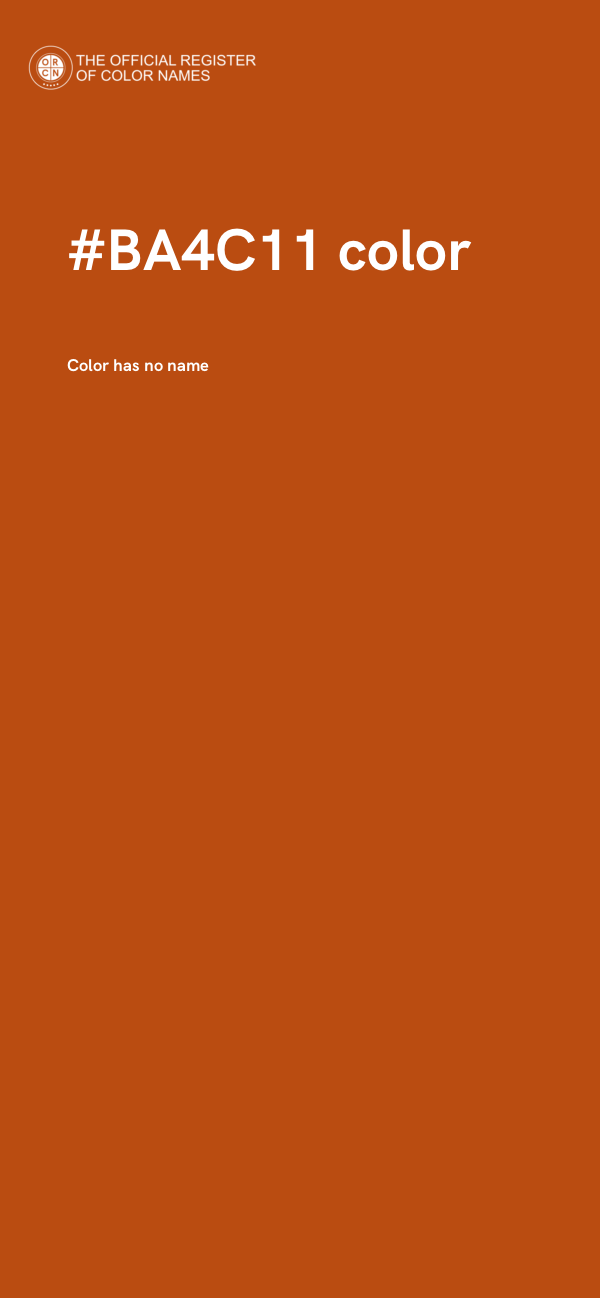 #BA4C11 color image