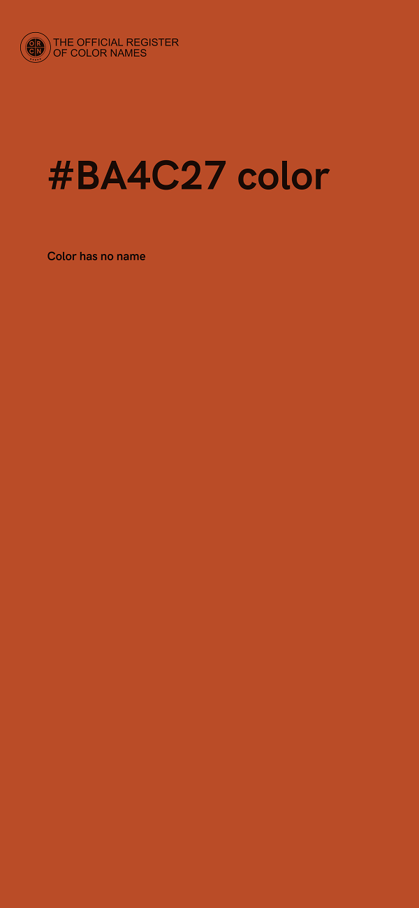 #BA4C27 color image