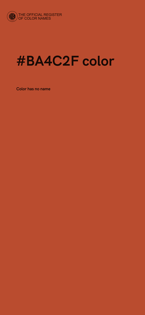 #BA4C2F color image