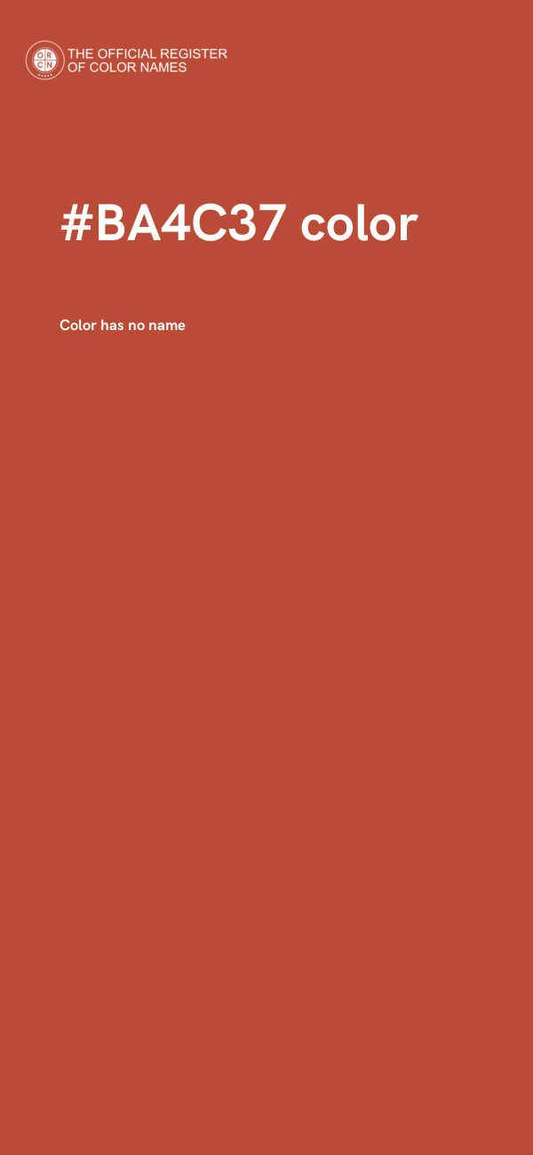 #BA4C37 color image