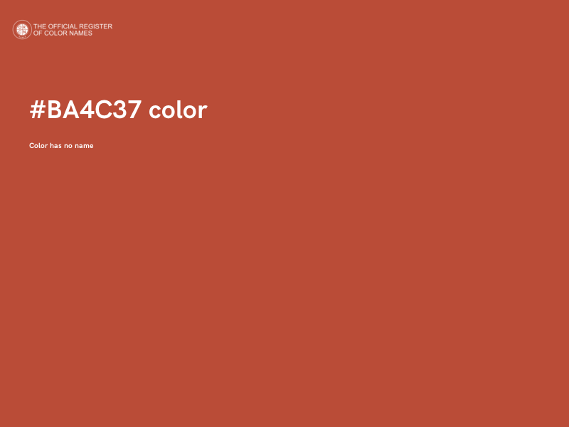 #BA4C37 color image