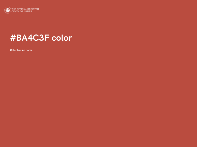 #BA4C3F color image