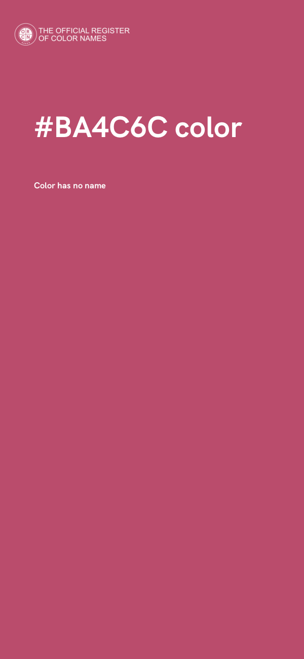 #BA4C6C color image