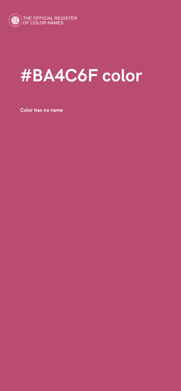 #BA4C6F color image
