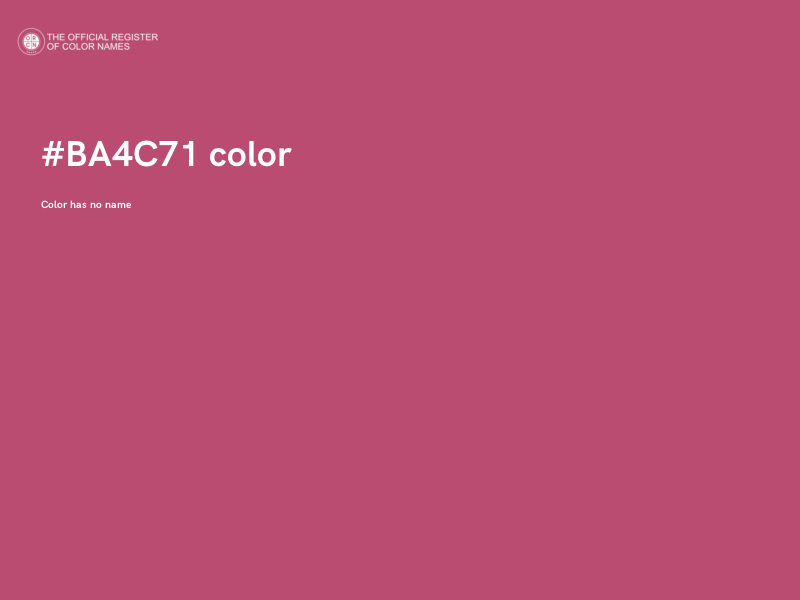 #BA4C71 color image