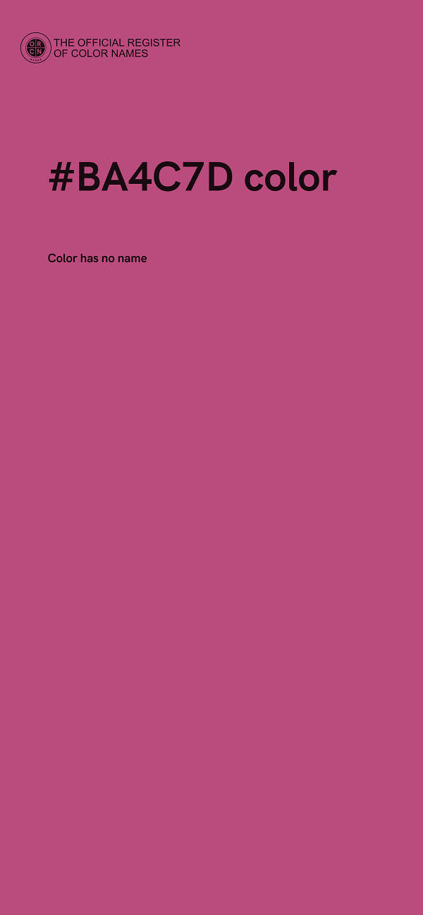 #BA4C7D color image