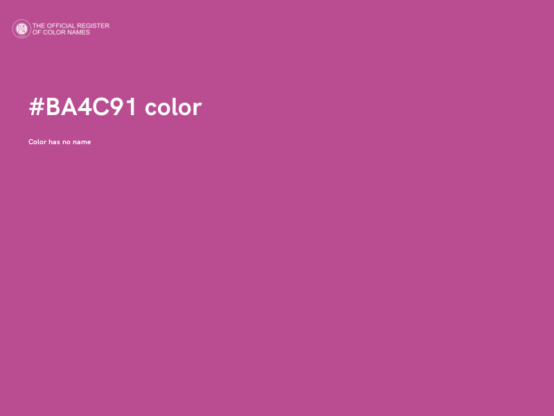 #BA4C91 color image