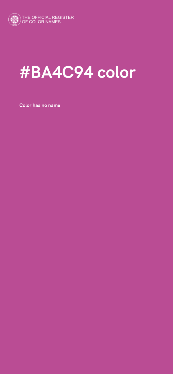 #BA4C94 color image
