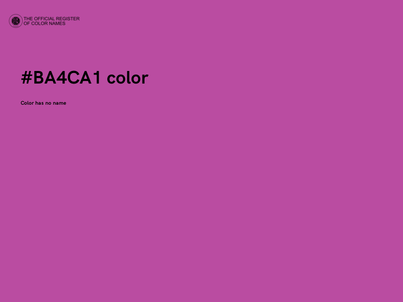 #BA4CA1 color image