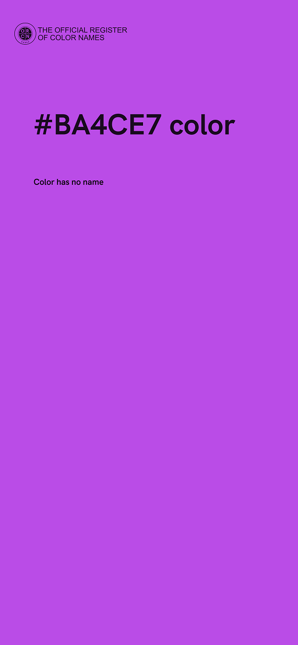 #BA4CE7 color image