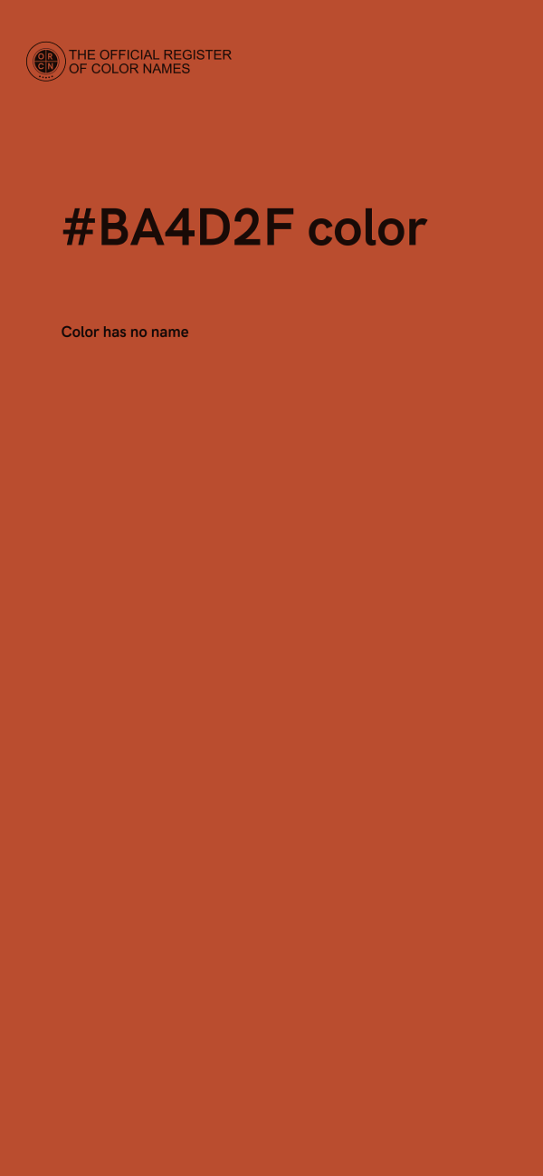 #BA4D2F color image