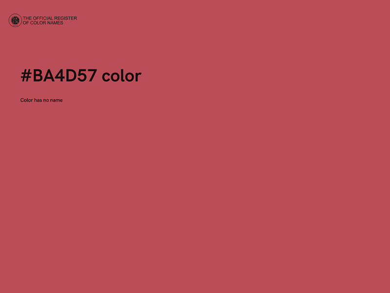 #BA4D57 color image