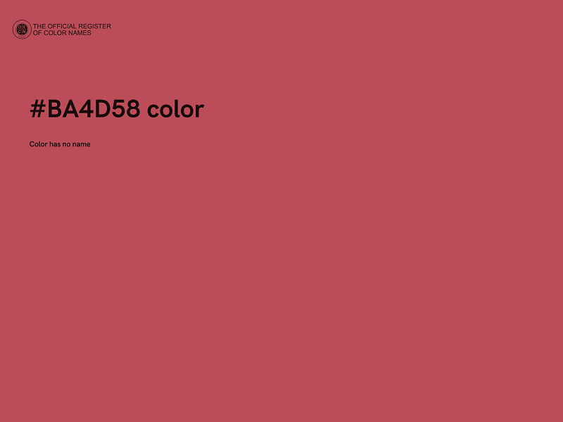 #BA4D58 color image
