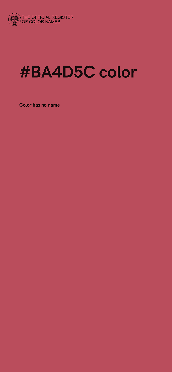 #BA4D5C color image
