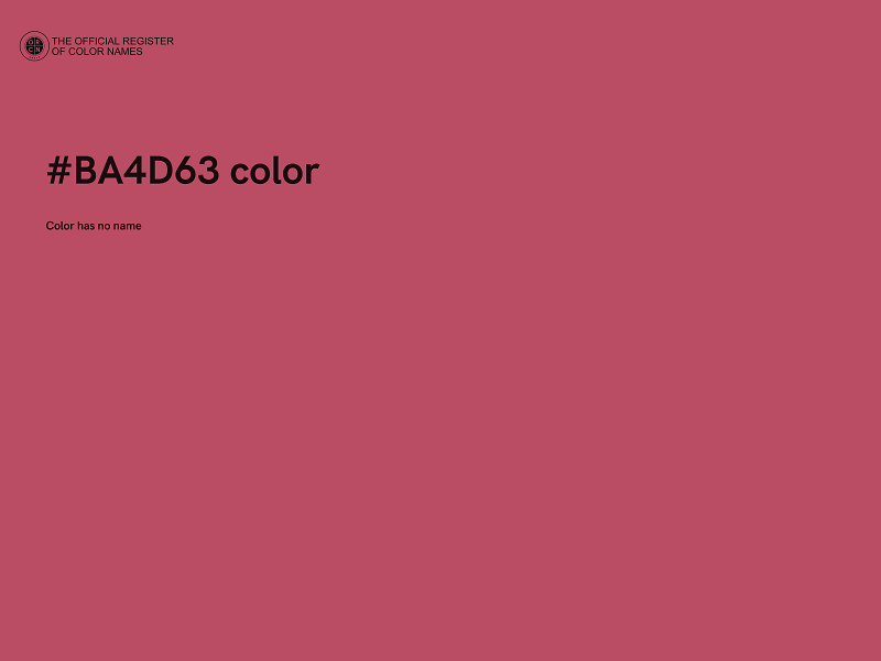 #BA4D63 color image
