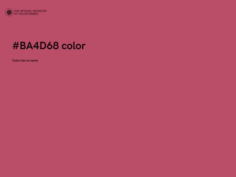 #BA4D68 color image