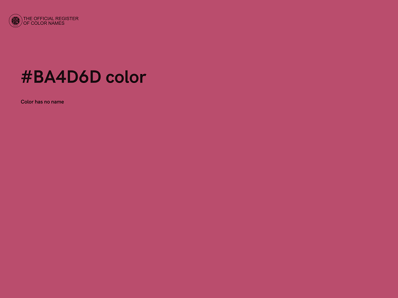 #BA4D6D color image