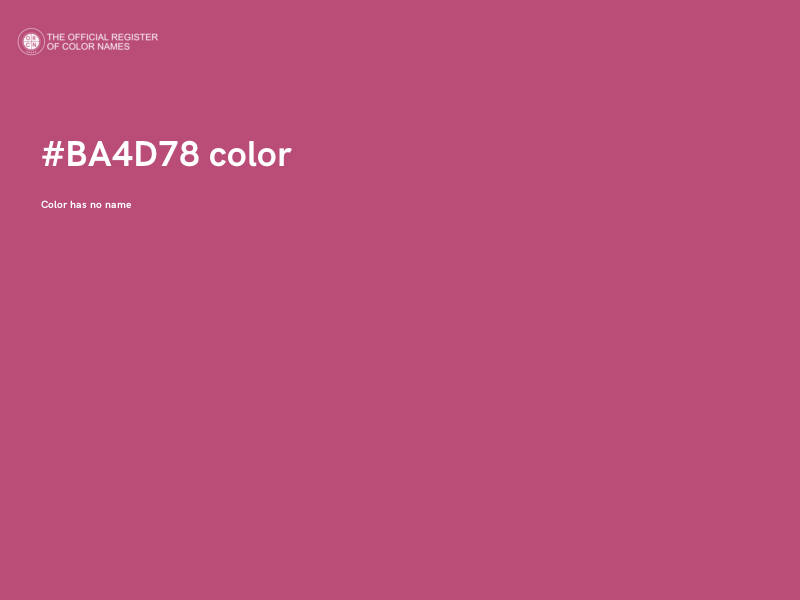 #BA4D78 color image