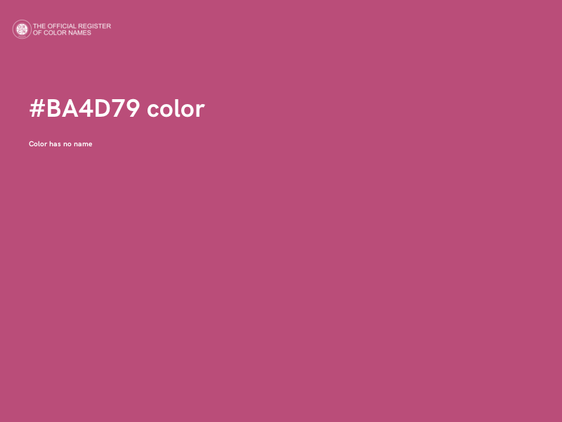 #BA4D79 color image