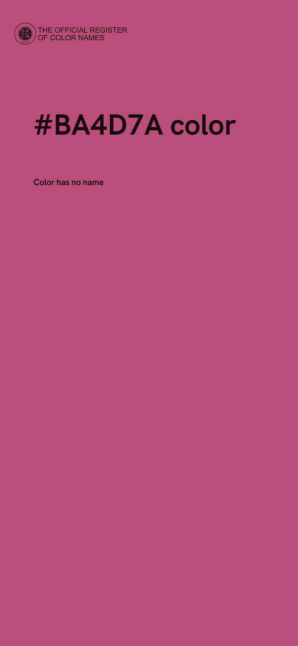 #BA4D7A color image