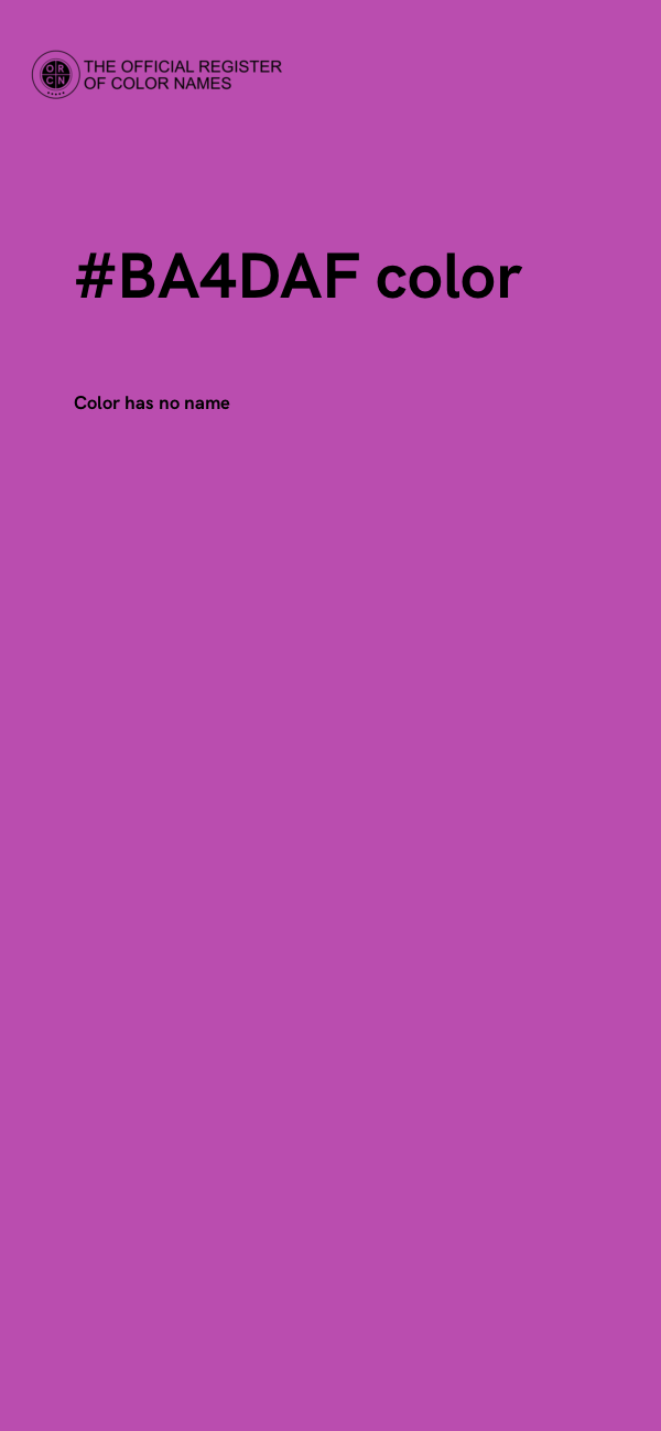 #BA4DAF color image