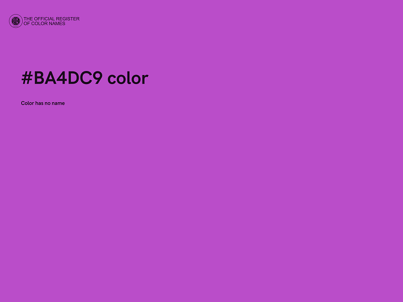 #BA4DC9 color image