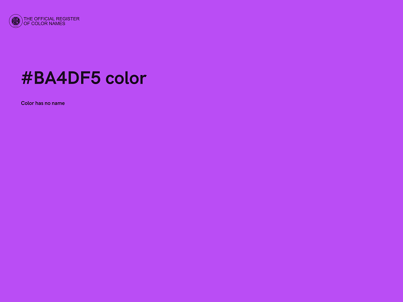 #BA4DF5 color image