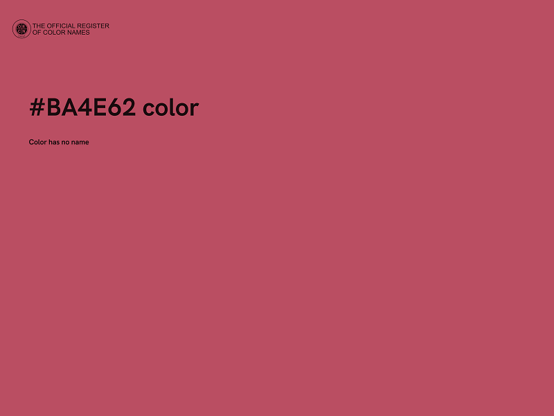 #BA4E62 color image