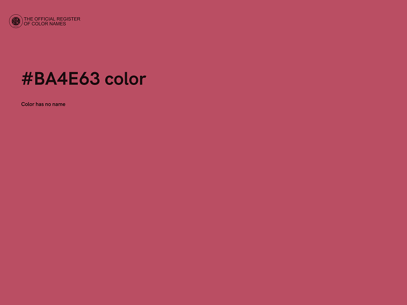 #BA4E63 color image