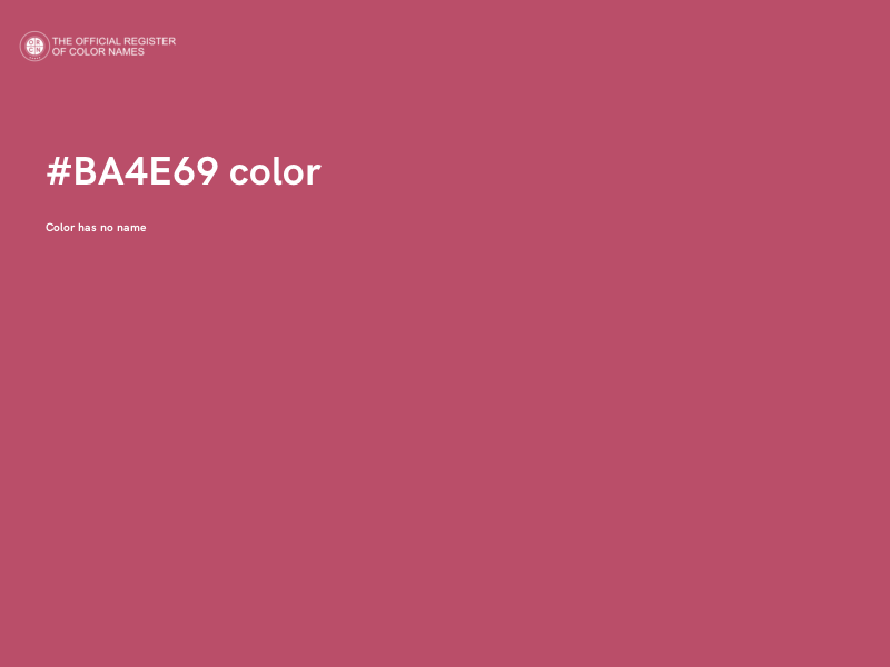 #BA4E69 color image