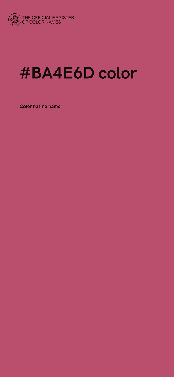#BA4E6D color image