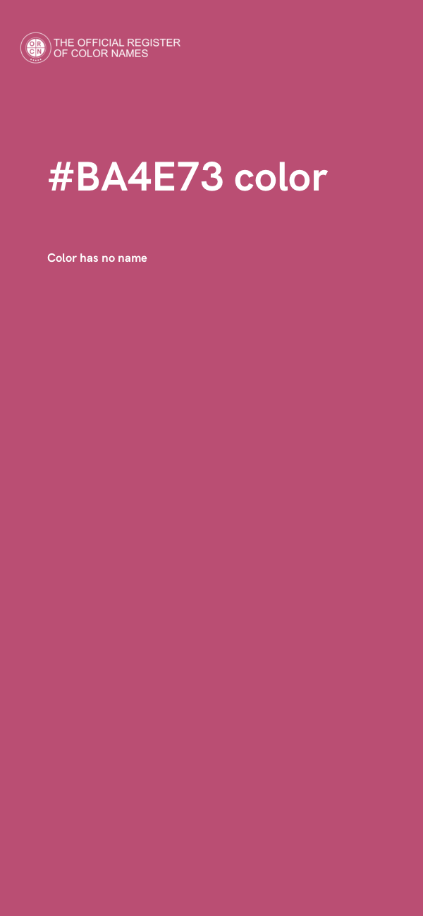 #BA4E73 color image