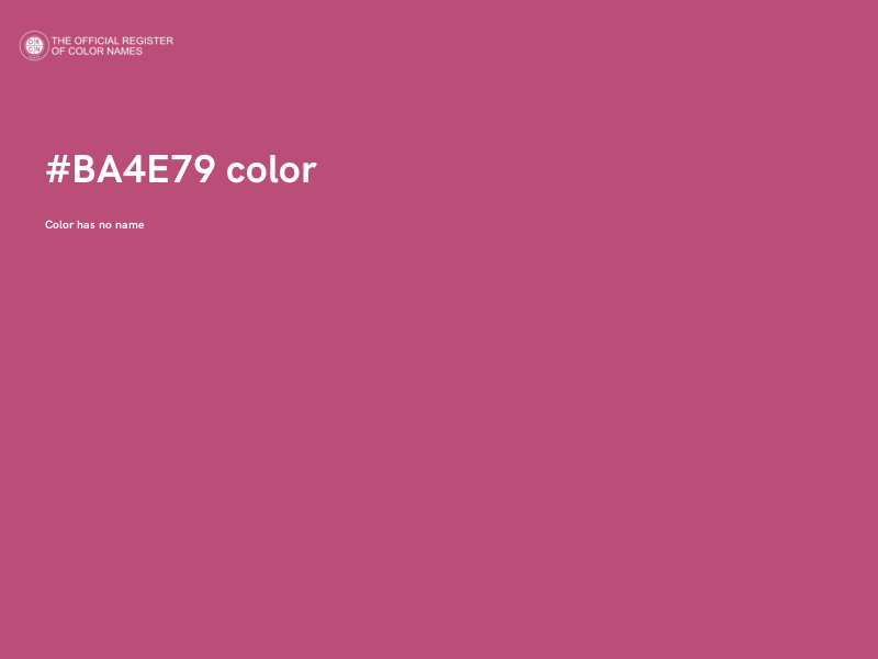 #BA4E79 color image