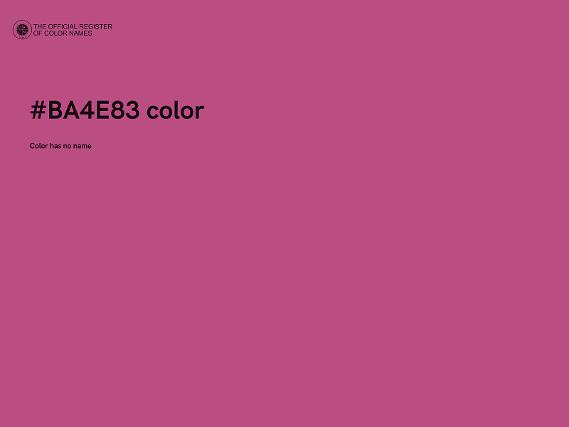 #BA4E83 color image