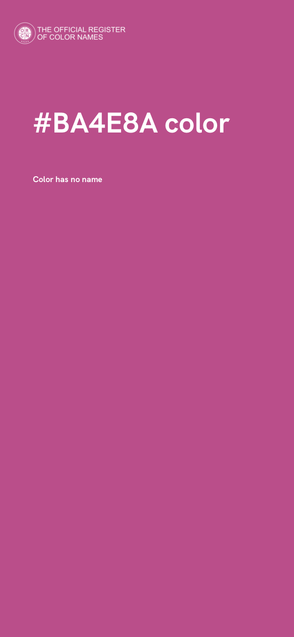 #BA4E8A color image