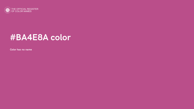 #BA4E8A color image