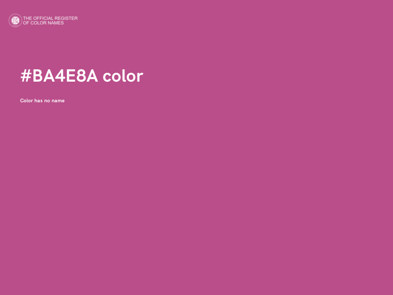 #BA4E8A color image